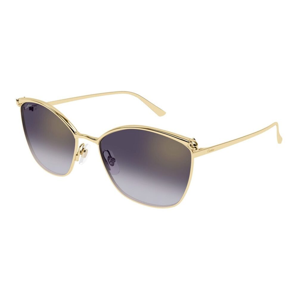 Cartier CT0595S-004 Sunglasses Gold Violet Metal